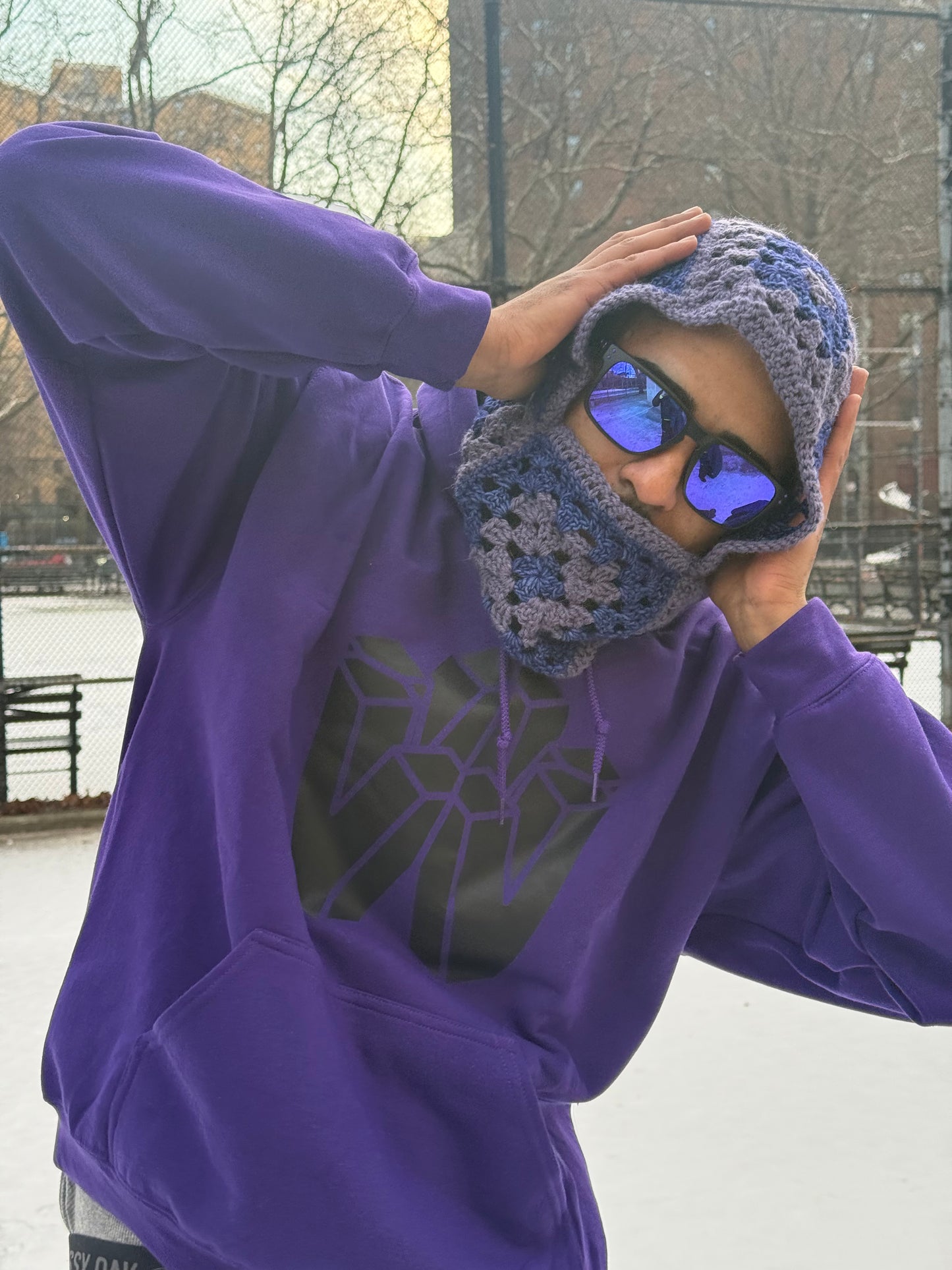 3D LOGO PULLOVER HOODIE (PURPLE)